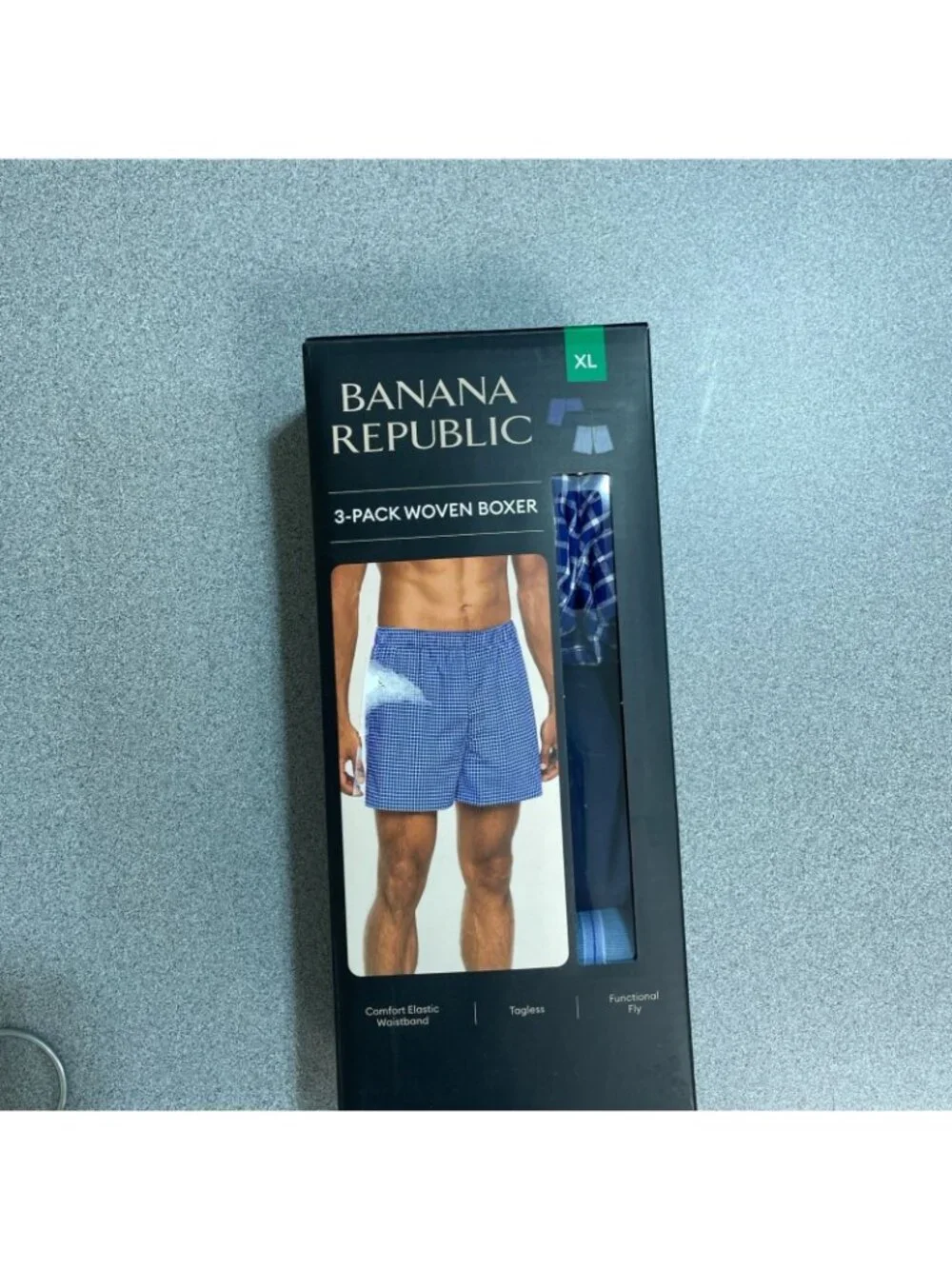 NWT Banana Republic 3-Pack Men's XL  Boxers Checkered Multicolor